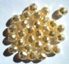 25 8mm Faceted Cream Pearl Glass Firepolish Beads